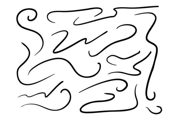 Abstract Curved Line Doodle SVG Bundle: Graphics & Illustrations for Modern Handmade Brands