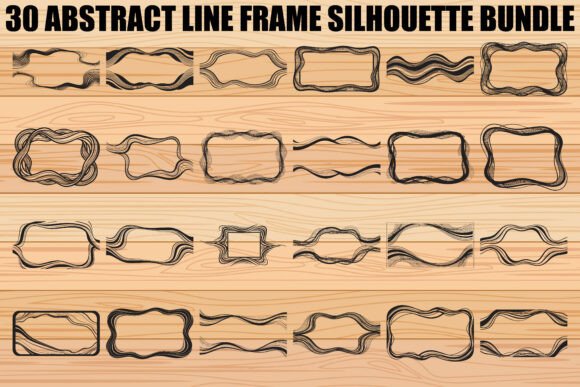 Abstract Line Frame SVG Bundle: Graphics & Illustrations for Modern Brands