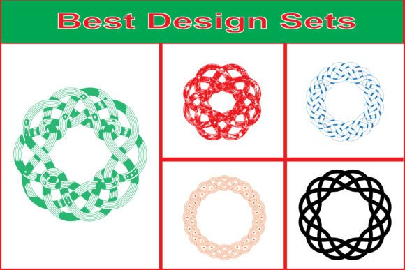 Celtic Knot Circle Frame Design Set: Graphics & Illustrations
