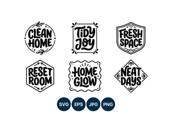 Clean Home Tidy Joy Fresh Space Quote