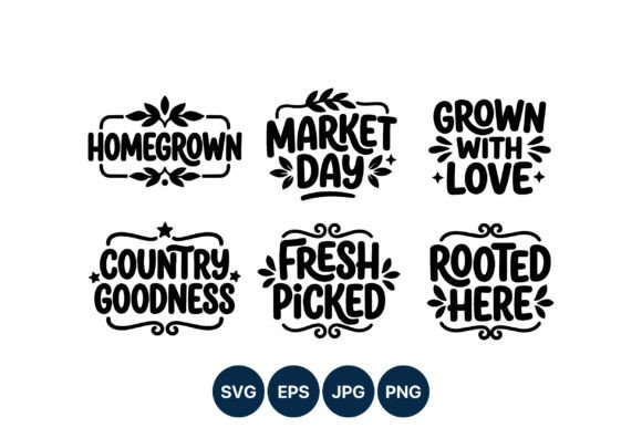 Hand Lettering Fresh Picked Homegrown Graphics