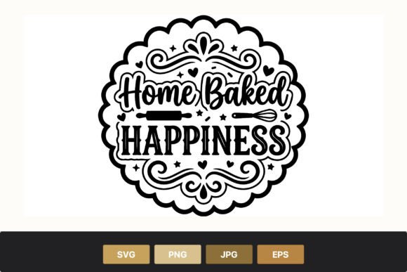 Home Baked Happiness: A Warm Graphics and Illustrations Asset
