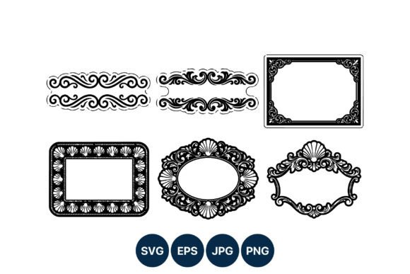 Ornamental Black and White Vintage Graphics & Illustrations