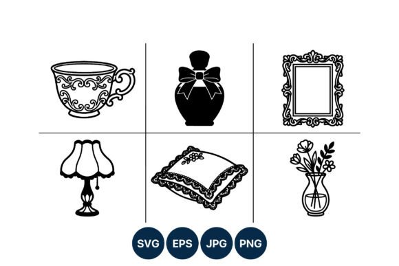 Ornate Teacup Perfume Lamp Pillow Vase Graphics