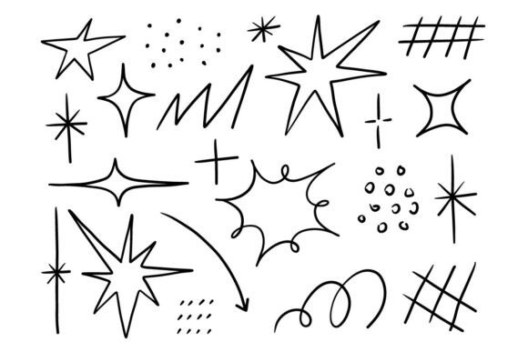 Sparkle Doodle Abstract Element ShapeSet