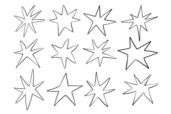 Star Shape Doodle Set: SVG Graphics & Illustrations
