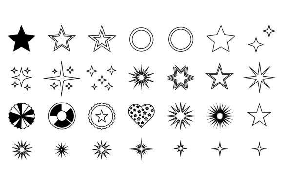 Star Shape SVG Bundle Collection: Graphics & Illustrations