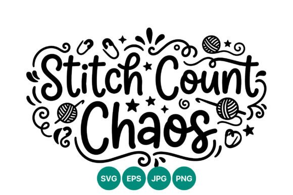 Stitch Count Chaos Knitting Hand Graphics