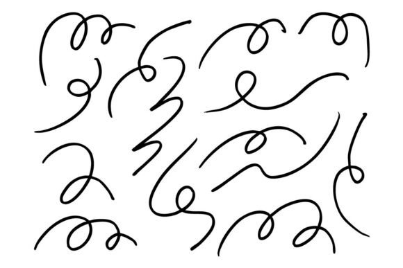 Swirl Line SVG Bundle Set Curly Pack: Graphics & Illustrations for Local Branding