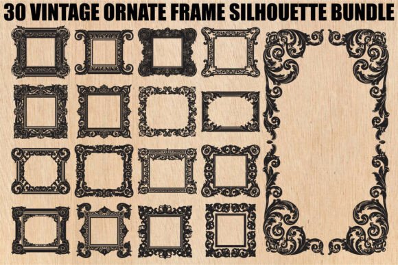 Vintage Ornate Frame SVG Bundle: Graphics & Illustrations for Elegant Branding